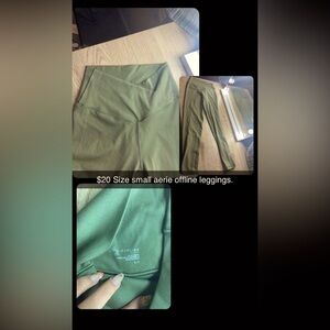 Green aerie offline leggings.